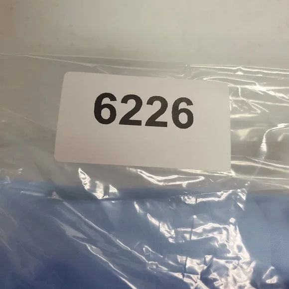 Lands End Womens Wrinkle Free 3/4 Sleeve Button Up Top Size 32W Blue Office - Picture 11 of 11